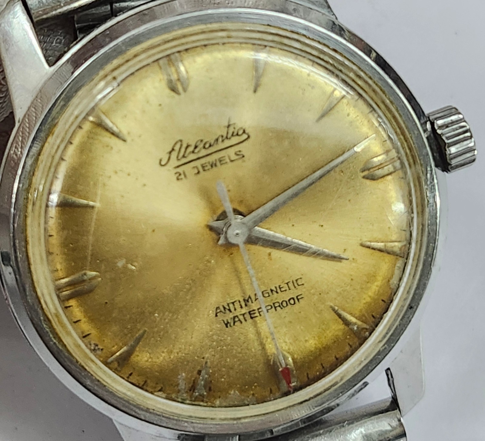 Swiss Atlantis Watch 17 Jewels Mechanical Schwarz-Etienne AOZ Movement Running
