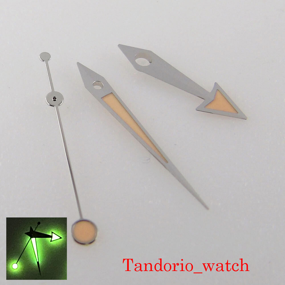 Corgeut Watch Hands Needles Set Parts Green Luminous For NH35A NH36A MIYOTA 8215