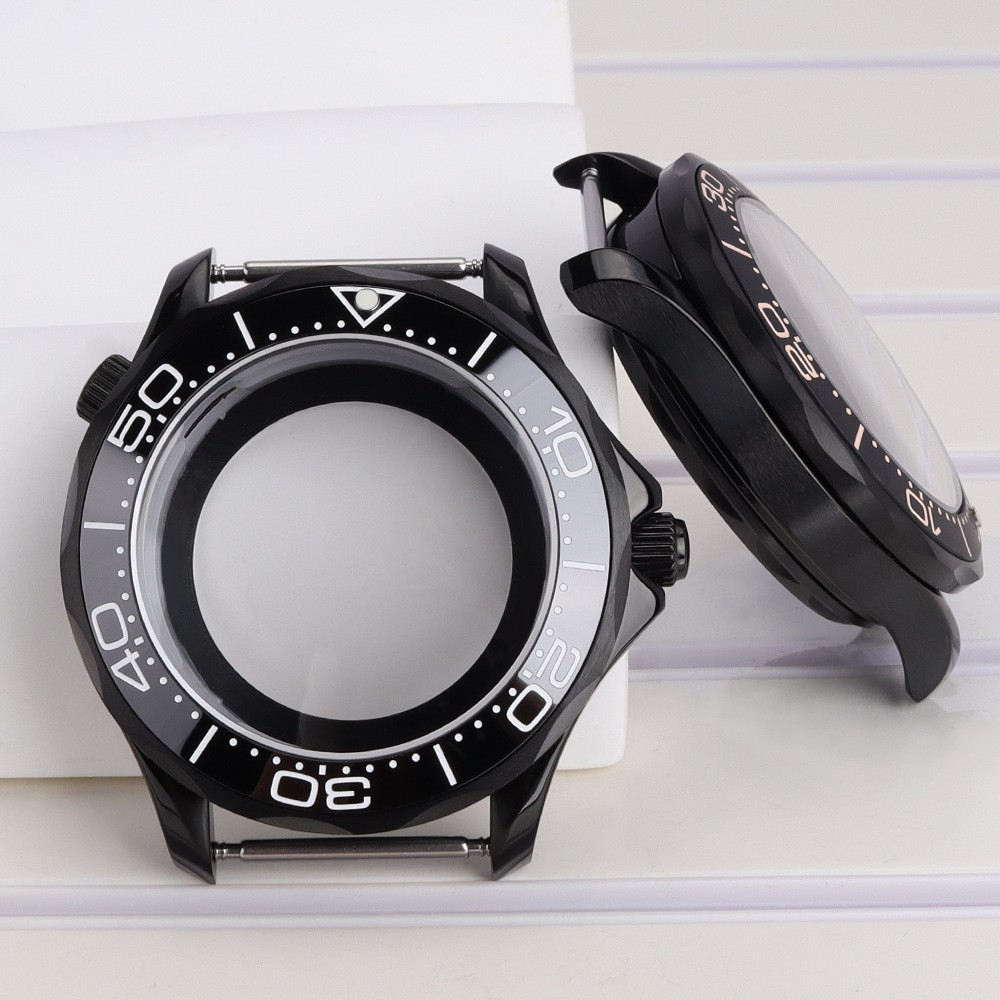 Black 41mm Watch Case For Seiko NH34 NH35 NH36 For Heritage Models Repair Parts