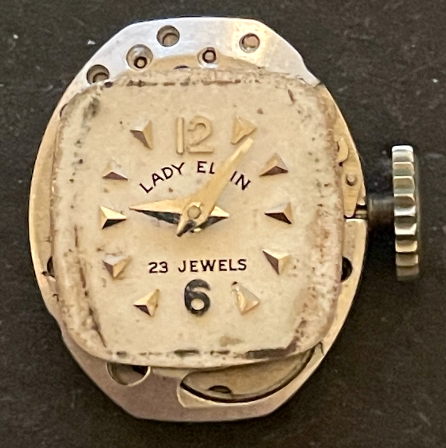 Vintage Lady Elgin Cal 740 Women’s Watch Movement Good Balance 23j 23 Jewels USA