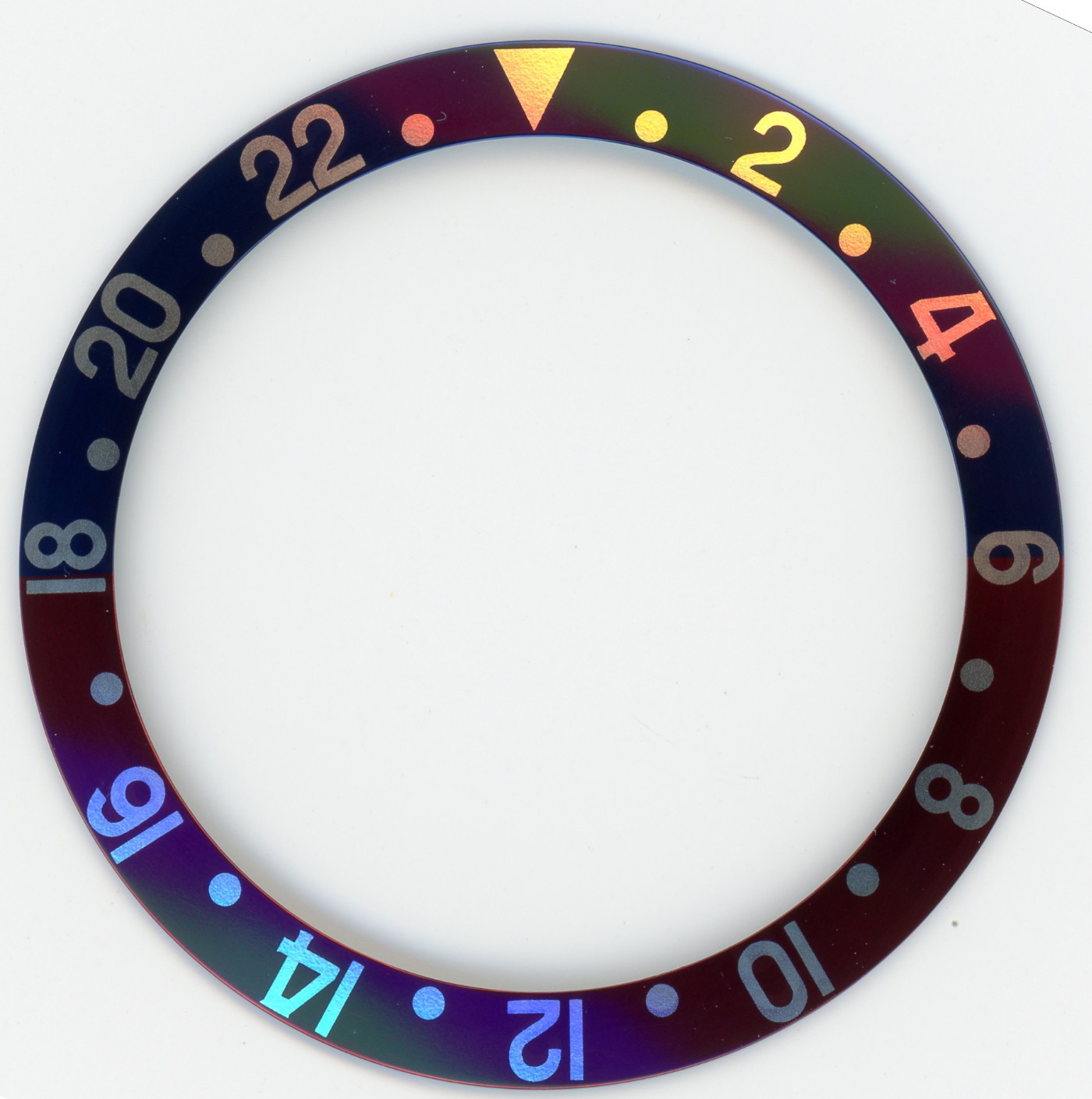 Bezel Insert 16700-6 Blue/Red For Rolex “CLARK” replace 315-16700-6