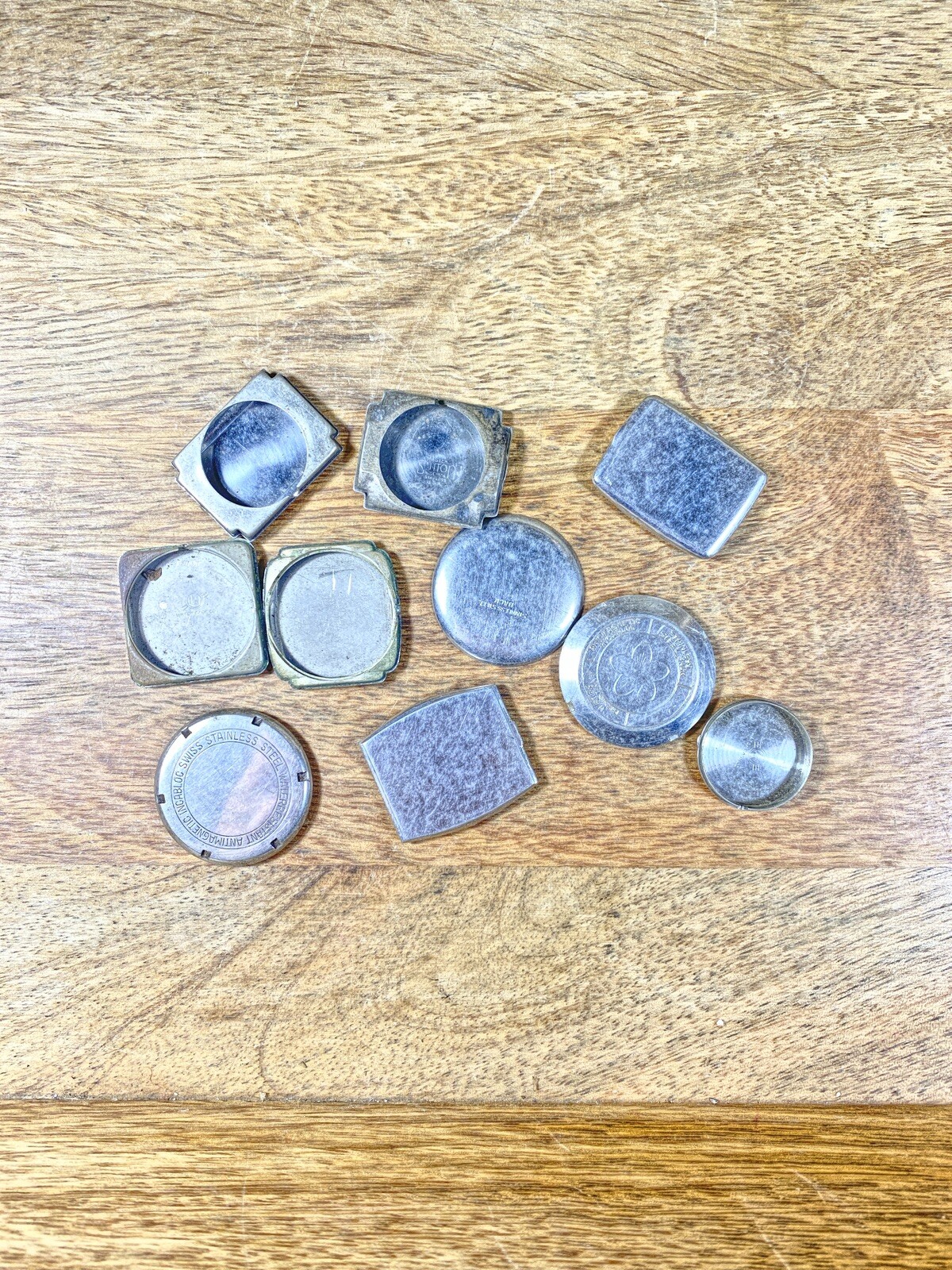 Assorted Lot Of Old Watch Case Parts (Lot Of 10)- Vintage Clock Parts KD1979