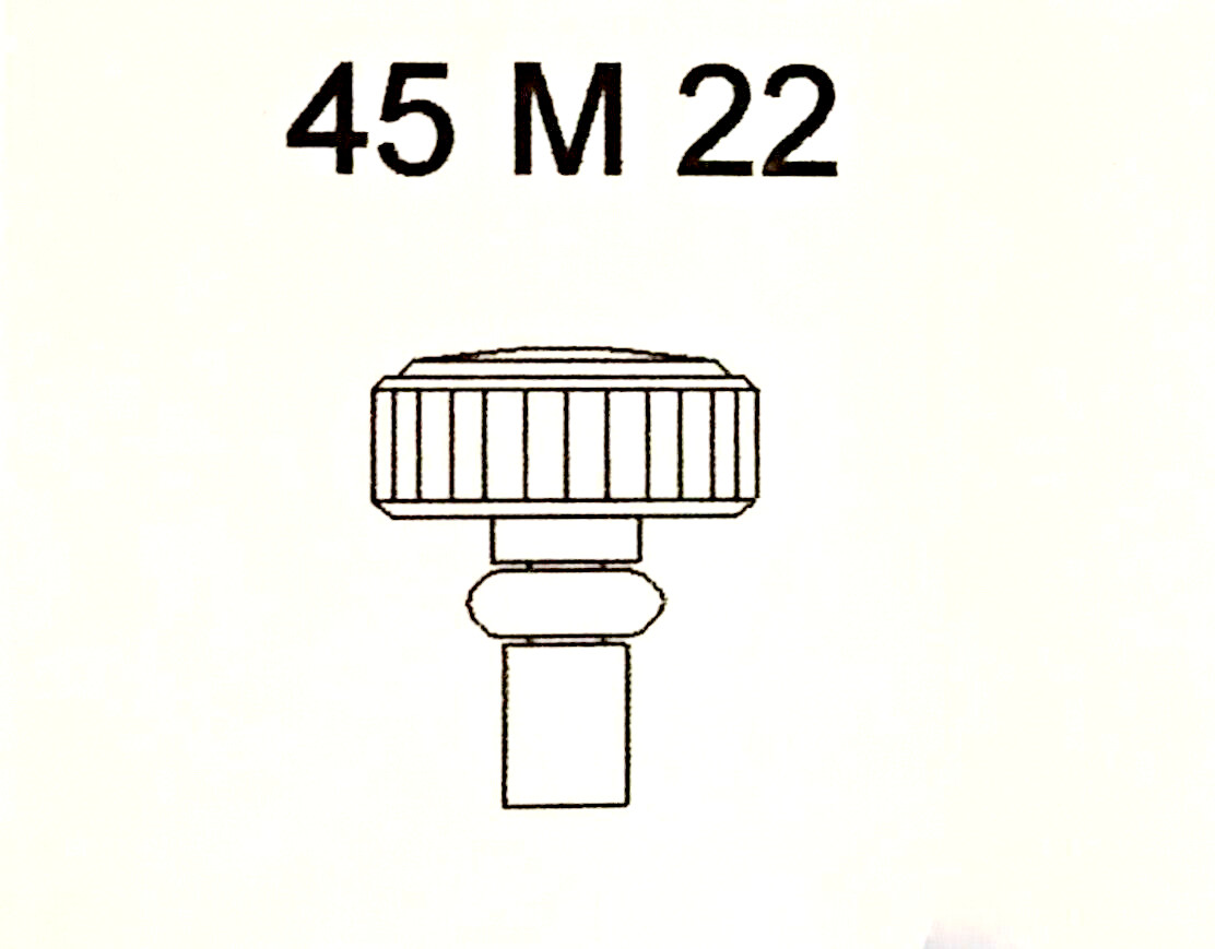 Watch crown to fit Seiko 45 M22 gilt or chrome finish Swiss made x 1 piece