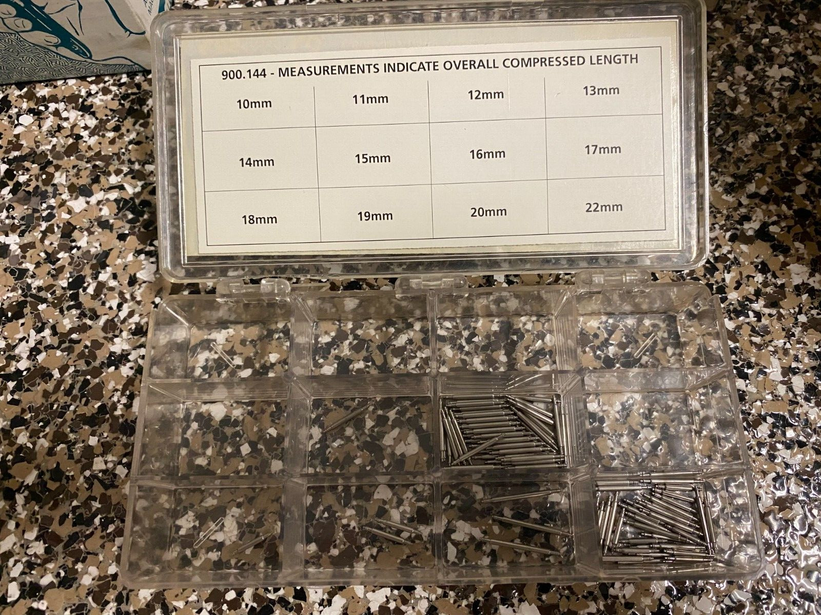 Box of Spring Bars Cas-Ker # 900.144 For Watch Bands Casker Stainless Steel