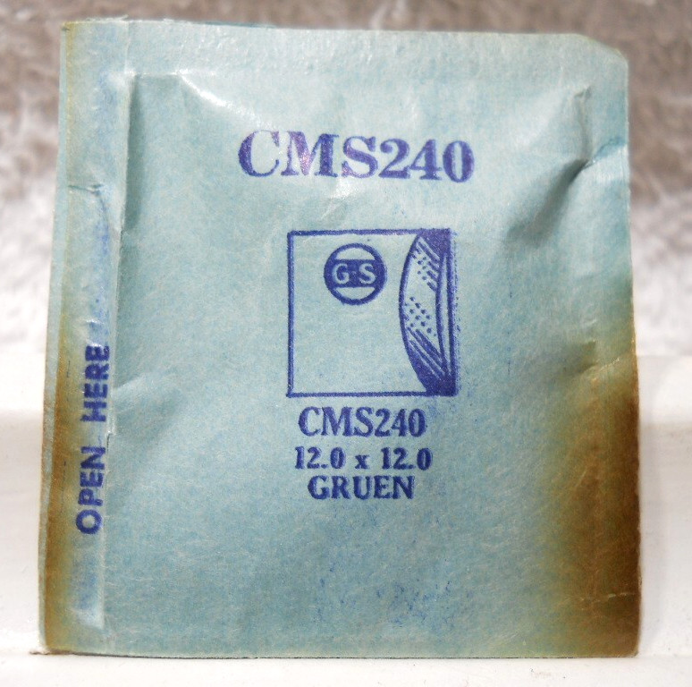 GS CMS240 Watch Crystal For Benrus Doris Gruen Brookline Wheeler 12.0 x 12.0 mm
