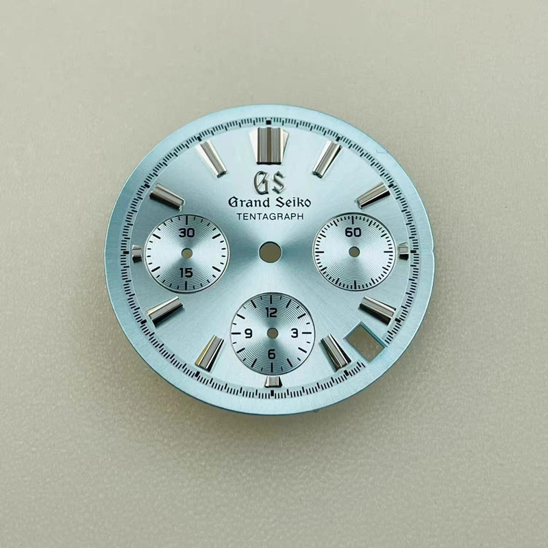 29.5mm Multifunctional Watch Dial Blue Luminous for VK63 Movement Accessories