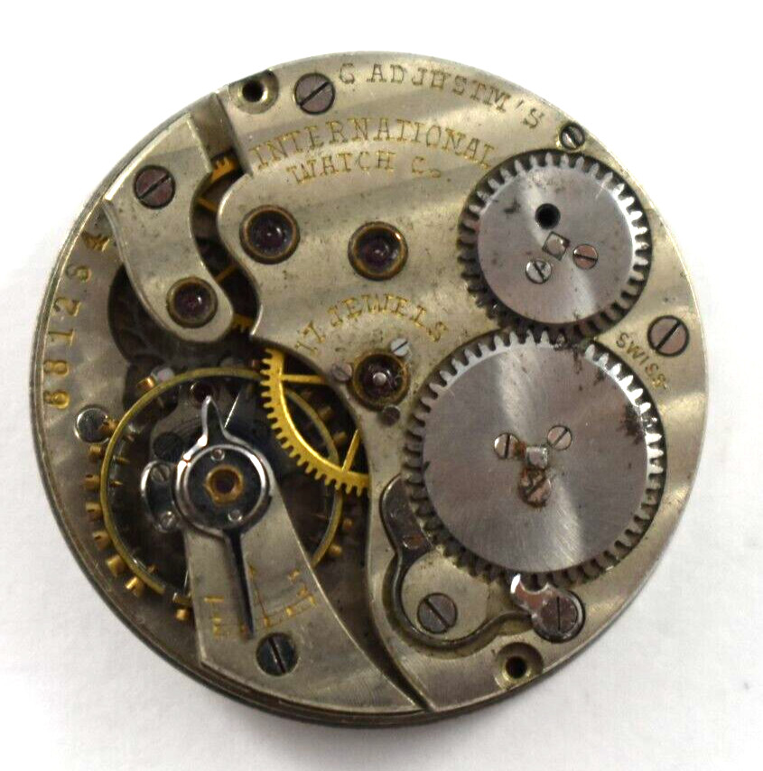 Vintage IWC International Watch Co 26.96m Mechanic Wrist Watch Movement lot.wk