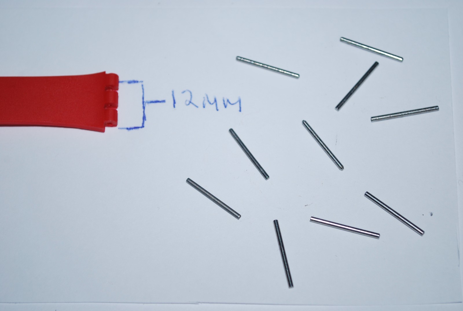 Swatch Watch 10 Metal Pins 5 For 17mm Straps 5 for 12mm Swatch Watch Circa 1990s