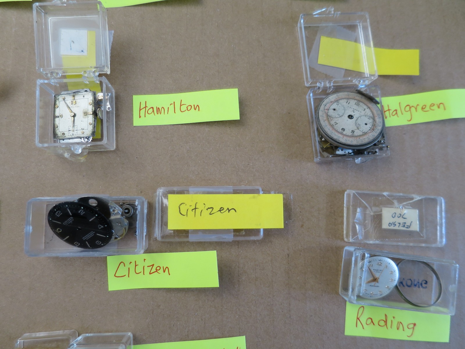 Lot 20 Bulova, Hamilton, Gruen, Rading, Waltham, Halgreen SWISS Movements Parts