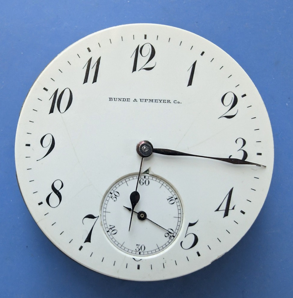VINTAGE 43MM LONGINES PRIVATE LABEL POCKET WATCH MOVEMENT NOT RUNNING