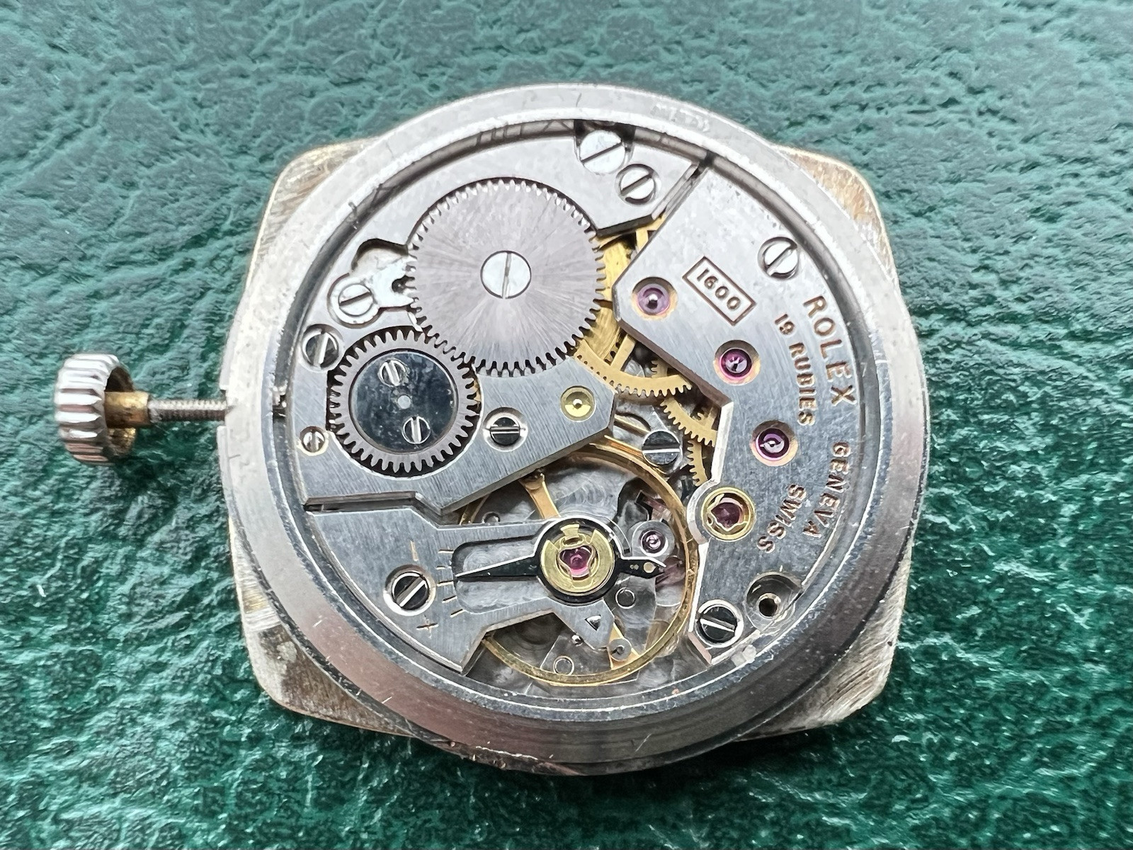Authentic Vintage ROLEX Cellini 19J 1600 Wrist Watch Movement Runs – OC#1122