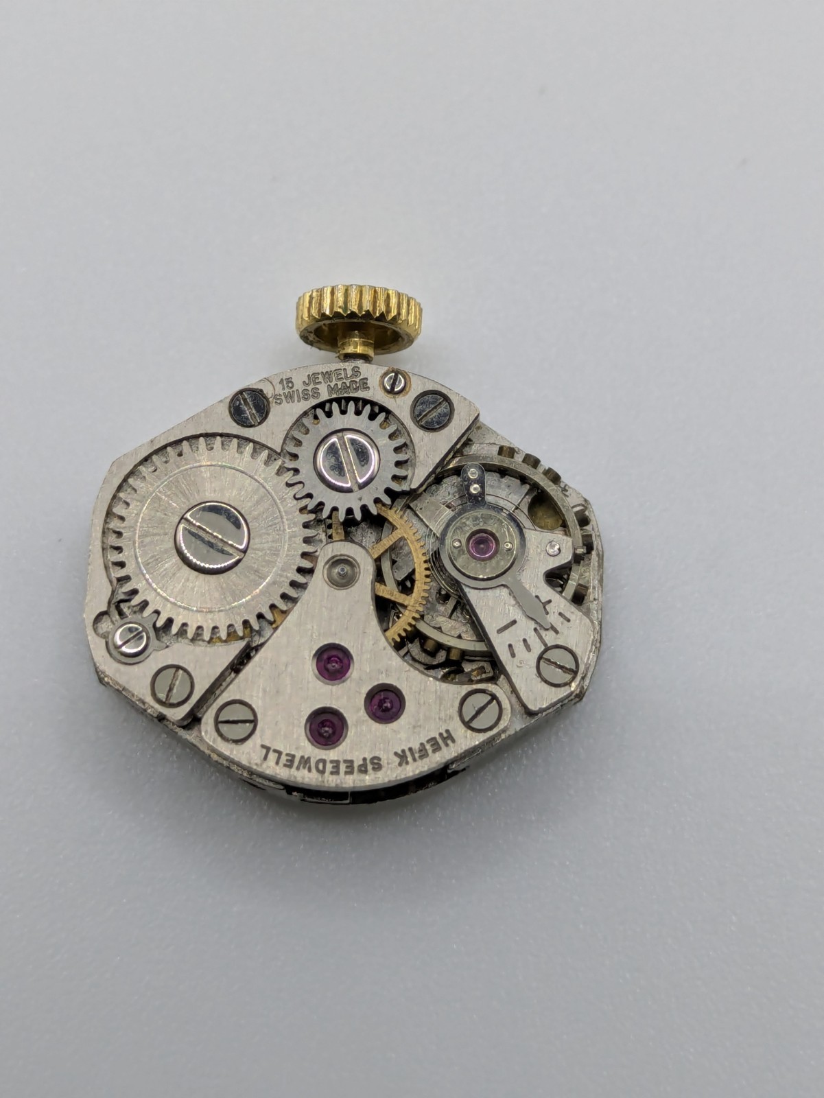 FHF 60 HEFIK Speedwell Manual Wind Watch Movement Swiss Made 15 Jewels Untested