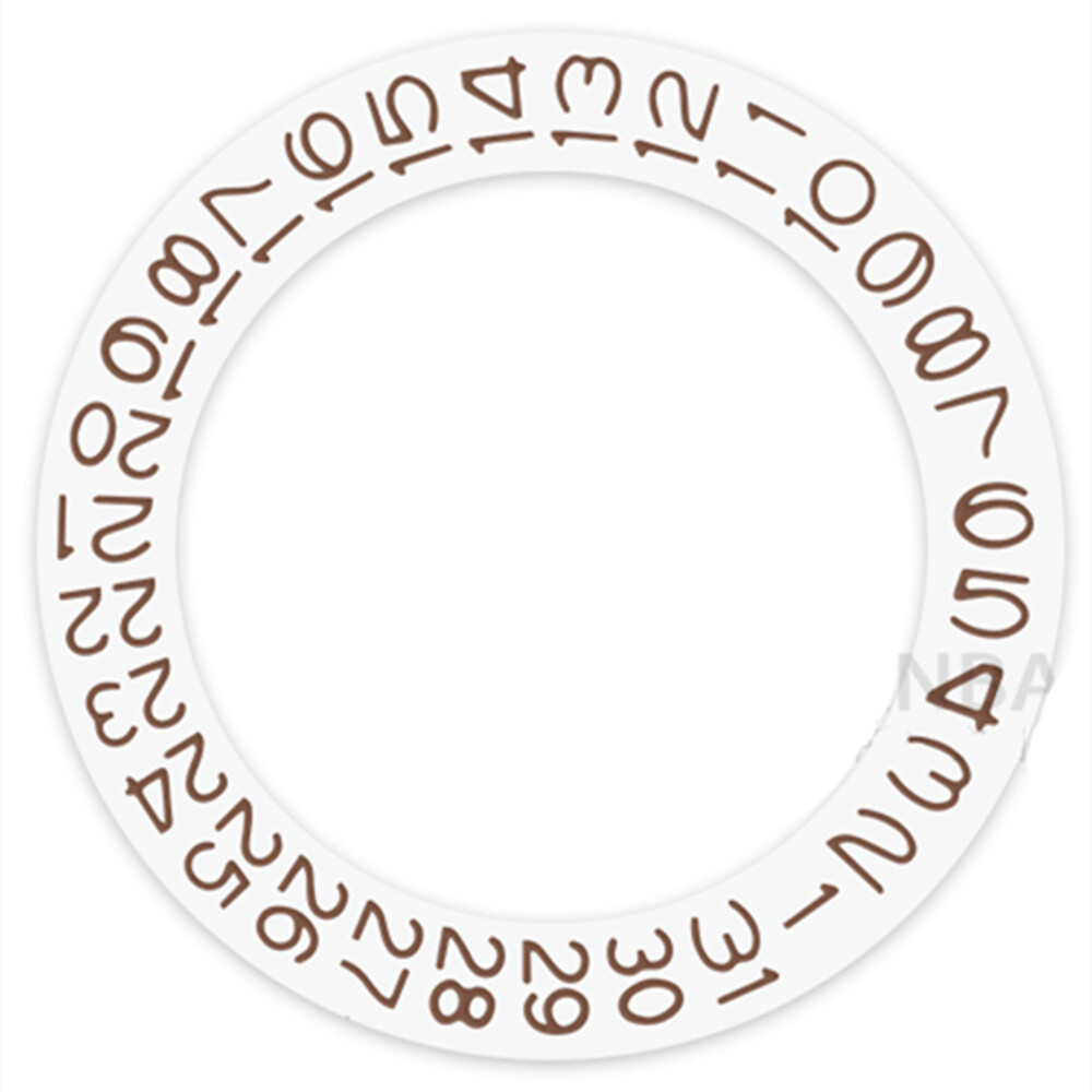 White Background Brown Character Disk Date Wheel for NH35 NH36
