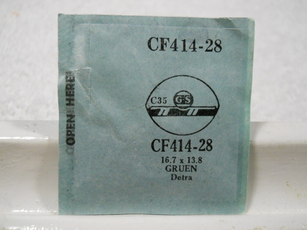 GS CF414-28 Watch Crystal Fit Gruen Detra – 16.7 x 13.8 mm Replacement / Repair