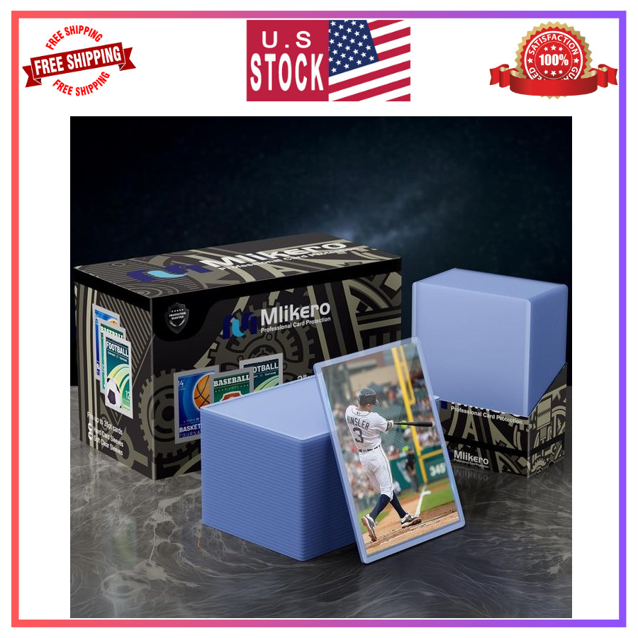 Premium 3×4 Card Top Loaders Set 500 Card Sleeves & 500 Clear Sleeves