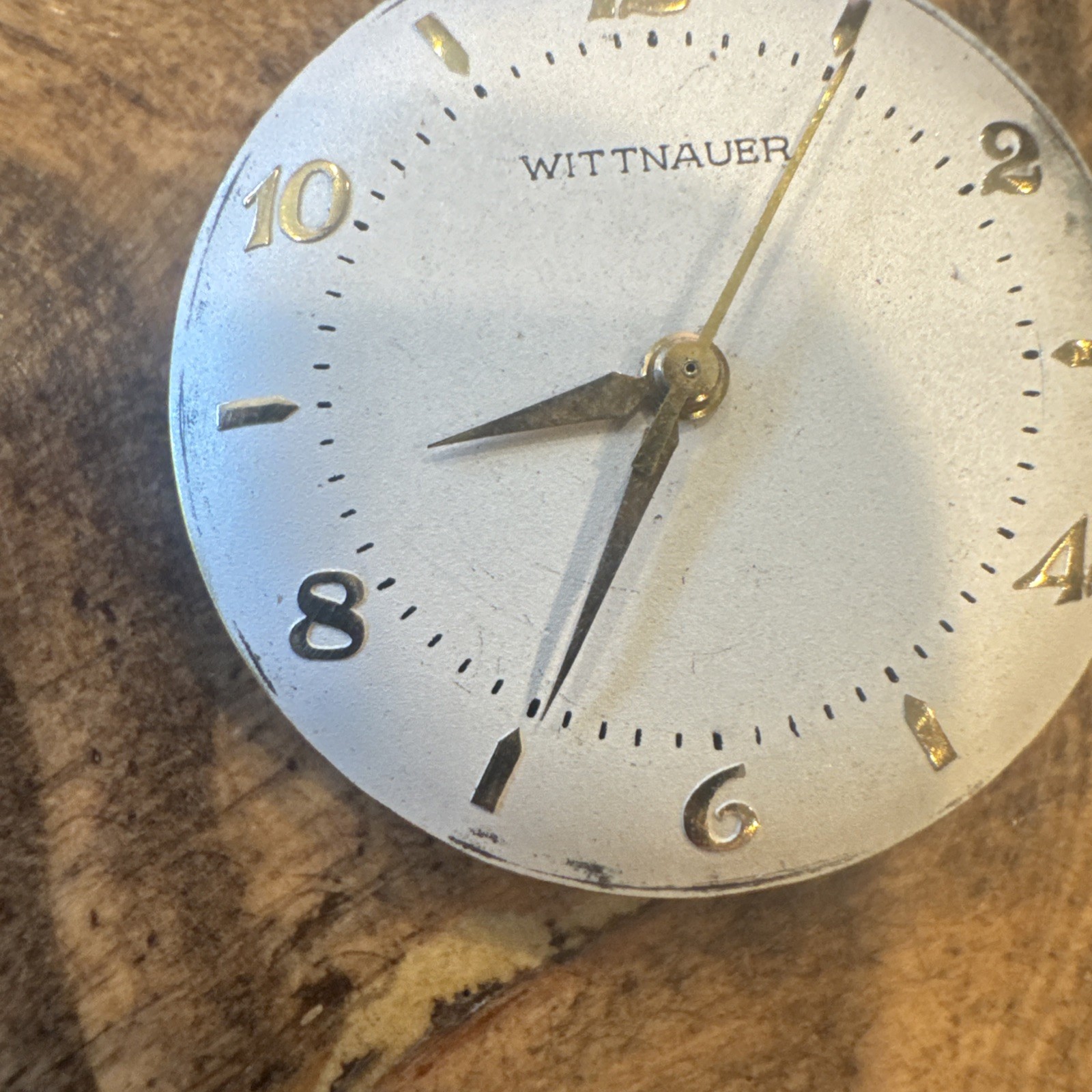 Vintage Wittnauer Manual Wind 17J 11ES Watch Movement W/Stem and Crown Runs