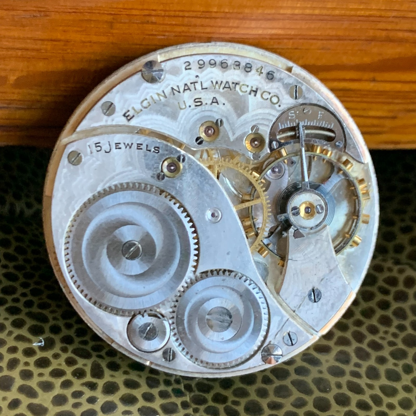 1928 Elgin Grade: 315 12S 15 Jewels Pocket Watch Movement Parts Repair
