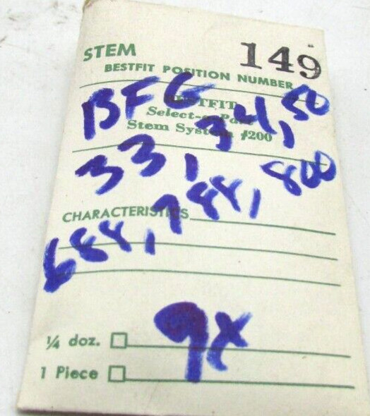 BAUMGARTNER BFG WINDING STEM 33 34 50 688 WATCH PARTS P&R PARTS OR REPAIR W59