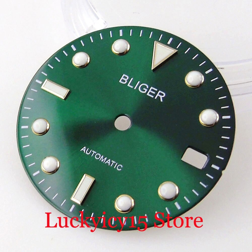Sterile 28.5mm Green Watch Dial Gold Marks fit ETA 2824 2836 PT5000 MIYOTA