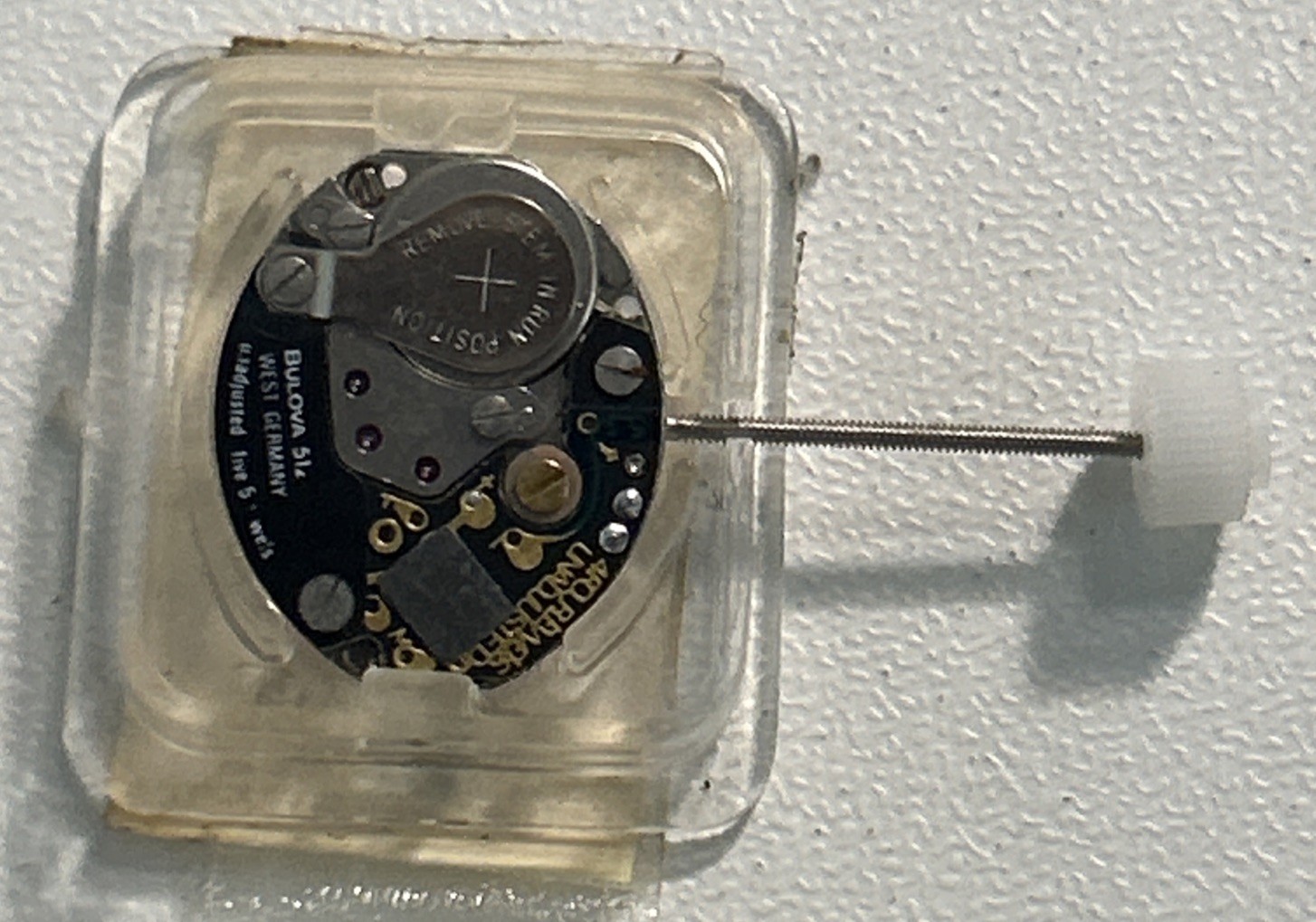 Vintage PUW 510 By Bulova 5-1/2 Watch Movement 4 Jewels Unadjusted NOS