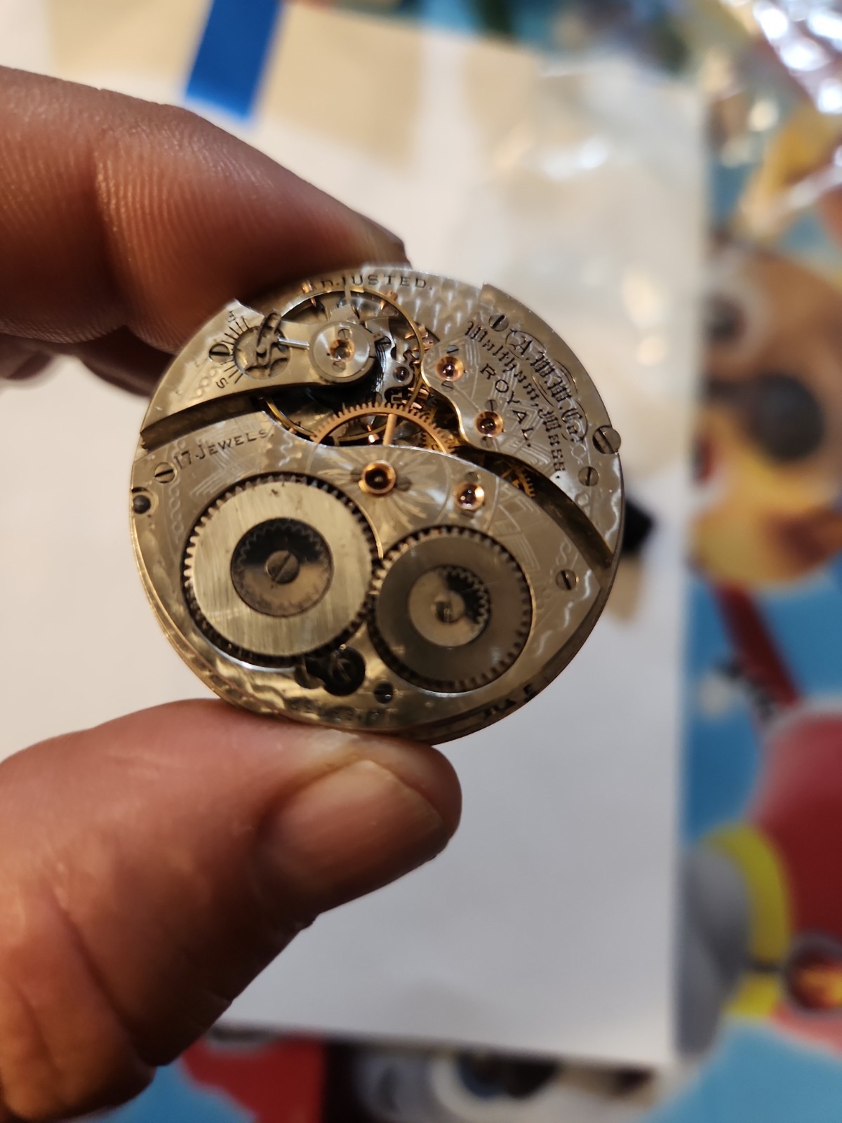 Waltham 17 Jewels 16S Royal Pocket Watch Movement