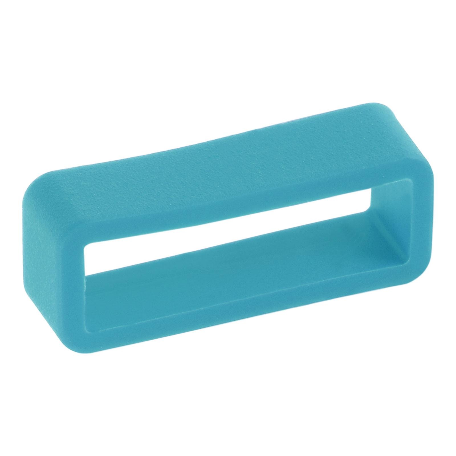 Watch Band Strap Loops Silicone for 22mm Width Watch Band, Turquoise Blue 4 Pcs