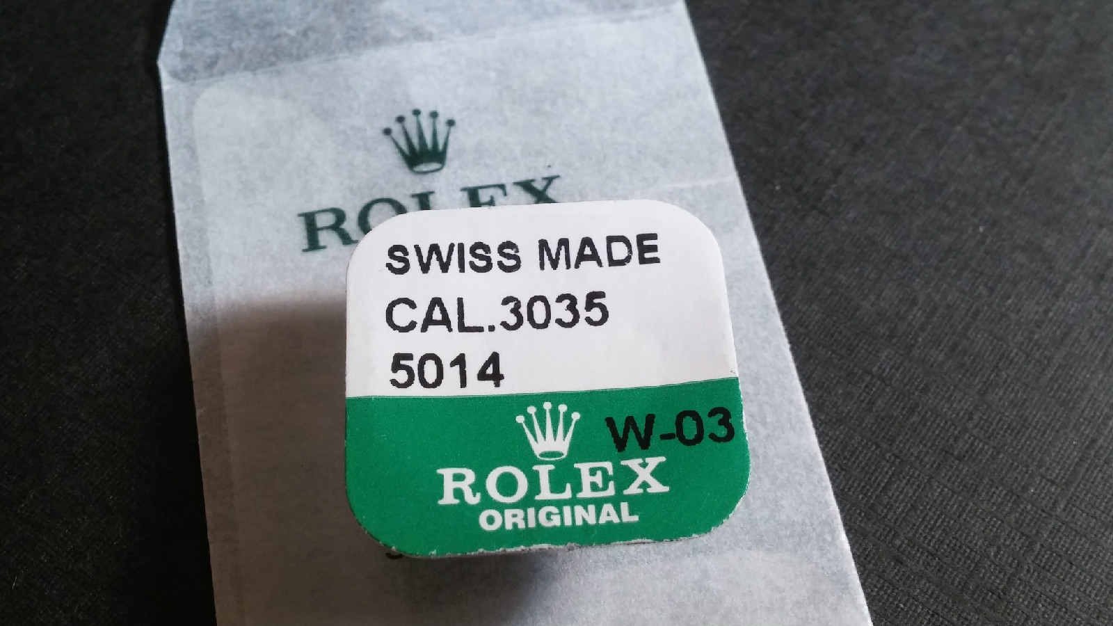 orig ROLEX 3035 5014 Second Wheel Caliber NEW/SEALED Authentic for watch repair