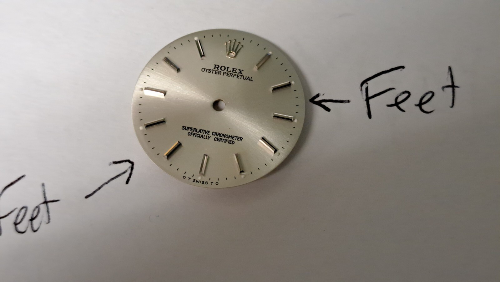 Original Rolex Submariner 16613 16618 16803 SILVER Watch DIAL (NO DATE), SWISS