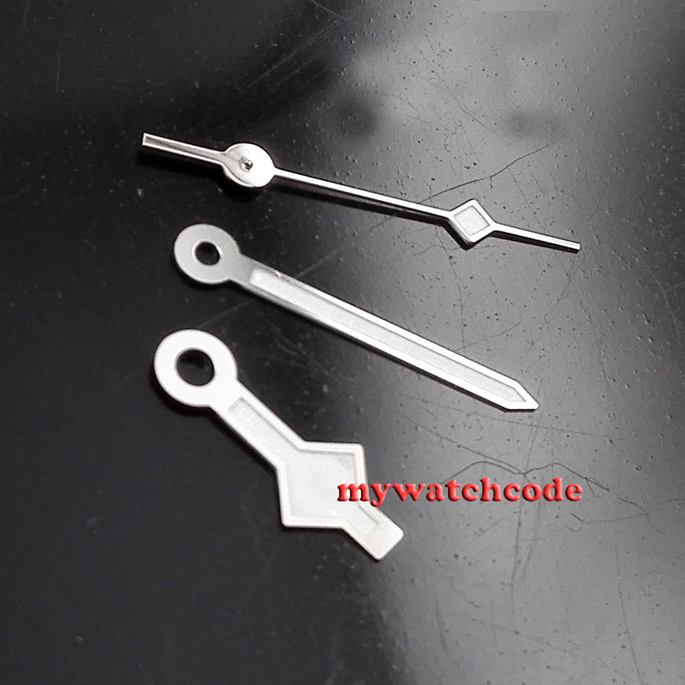 Green luminous SNOW FLAKE Silver watch hands for Eta 2824 2836 movement