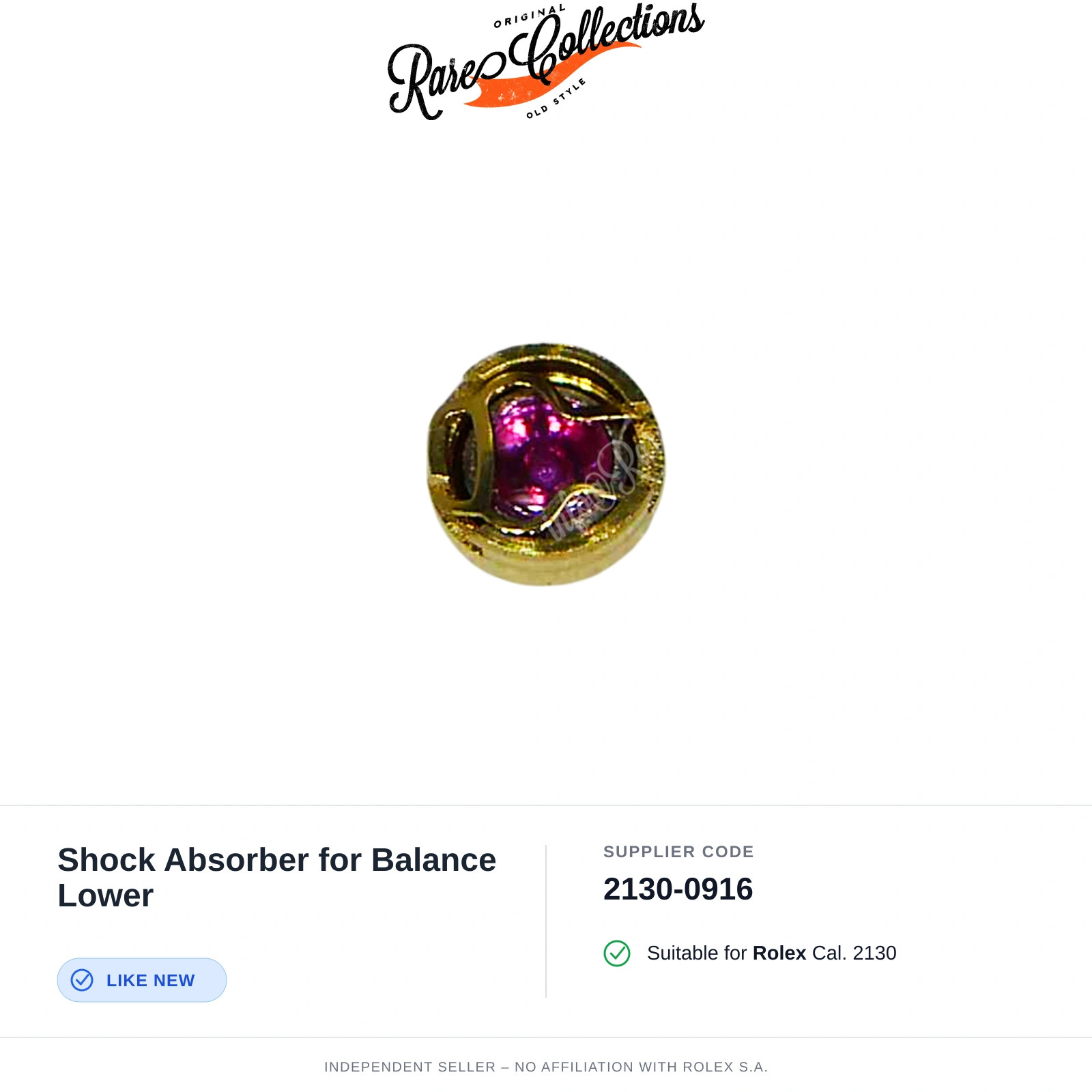 Shock Absorber for Balance Lower Rolex (cod. 2130-0916) — Excellent Condition