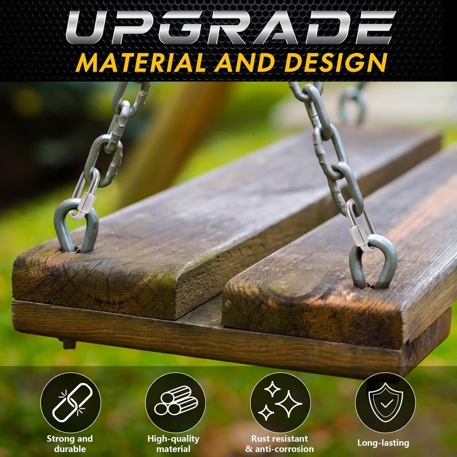 sprookber Stainless Steel Chain Quick Links – 304 Stainless Stee Chain Connec…
