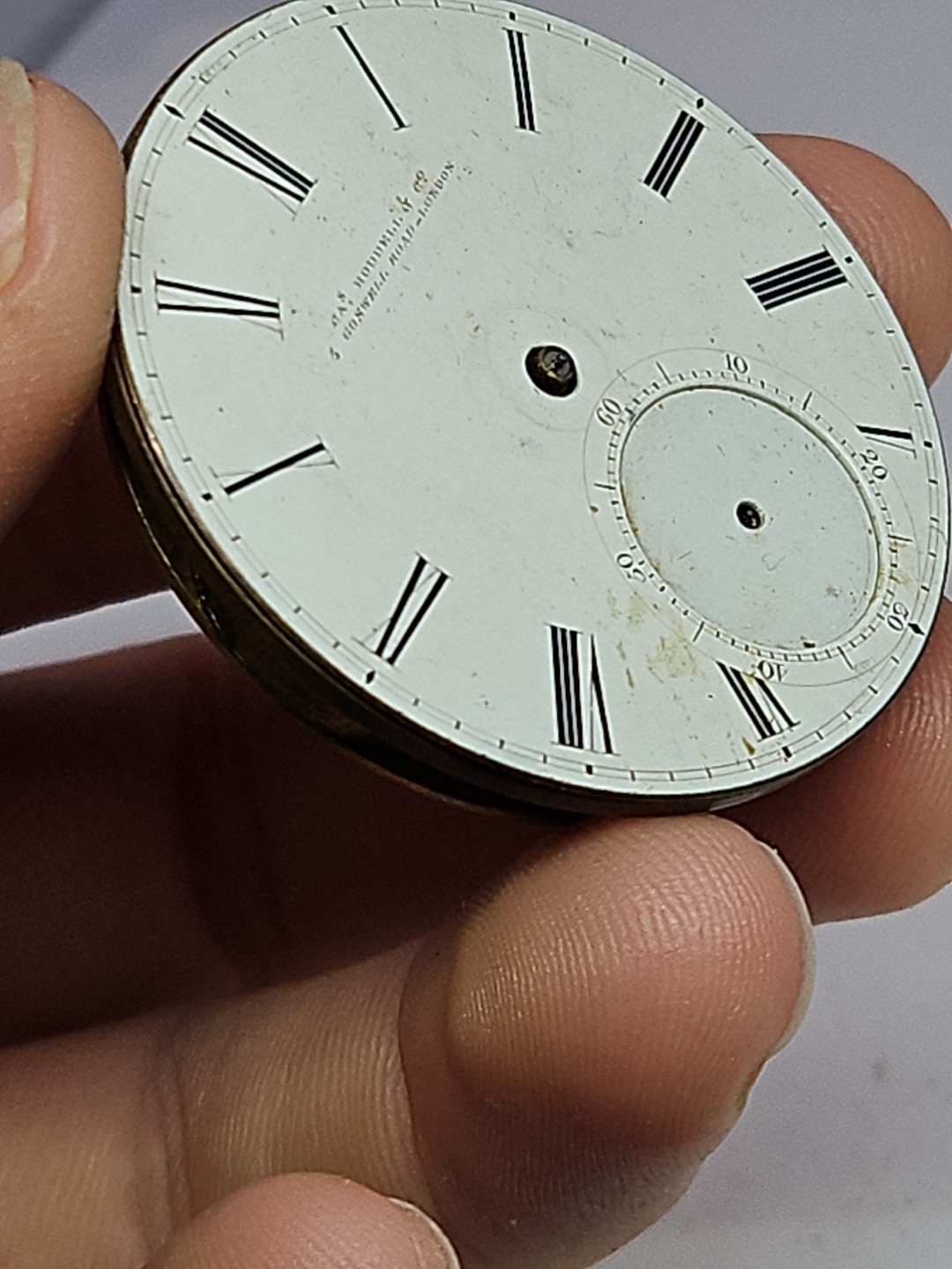 Antique James Hoddell London Pocket Watch Movement Parts Jas 42.29mm English