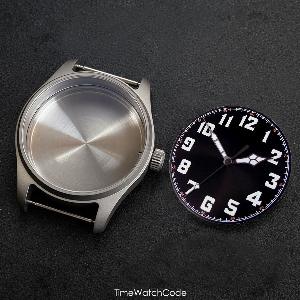 Titanium NH35 Pilot Watch Case 39mm for NH36/38 PT5000 ETA2824 SW200 Miyota8215