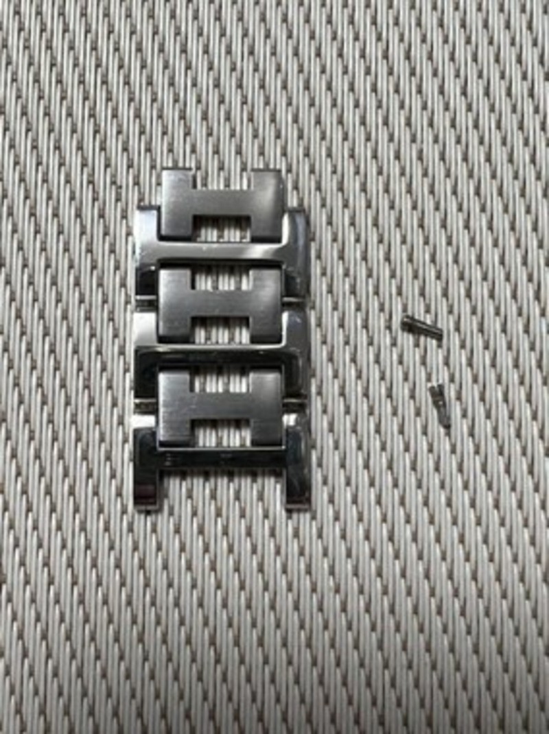 Genuine Hermes Clipper 16mm Brushed Stainless Steel Bracelet 3 Links Late Type