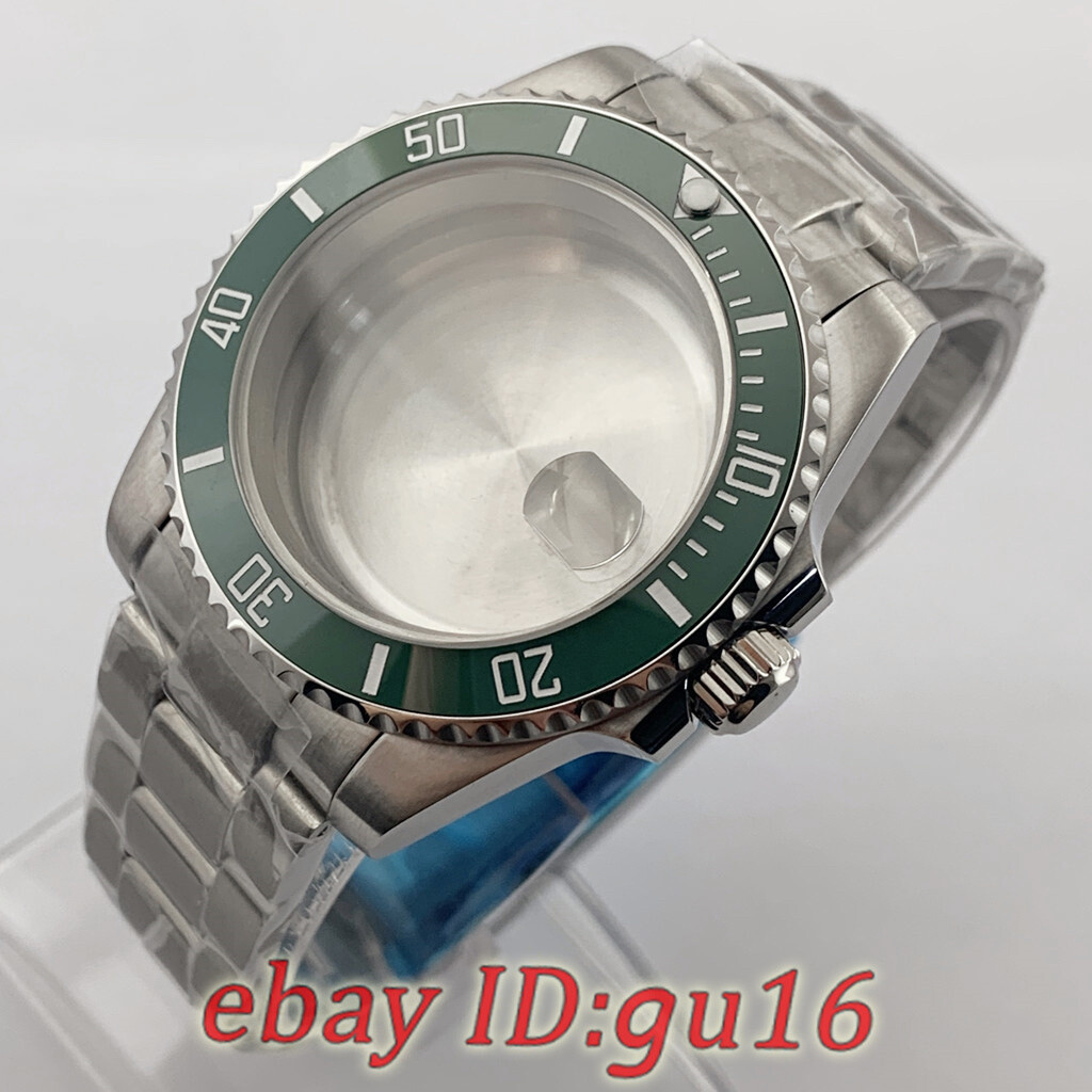 40mm Green Ceramic bezel Watch Case Fit NH34 NH35 ETA 2824/2836 Miyota 8215 821A