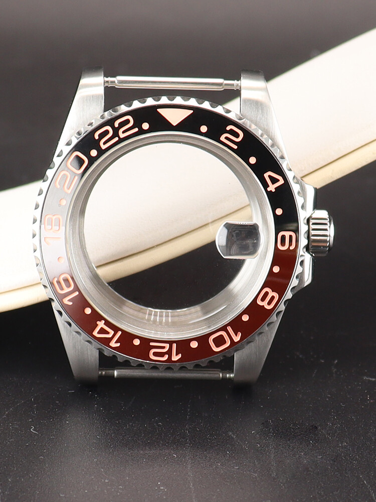 40mm Watch Cases Two Color Ceramic Bezel Fit Nh35 Eta 2824 Miyota 8215 Movement