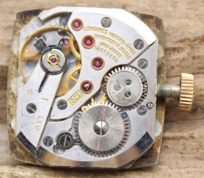 LONGINES 12075870 CAL. 370 WATCH MOVEMENT 17j 23.3mm RUNS (PH3)