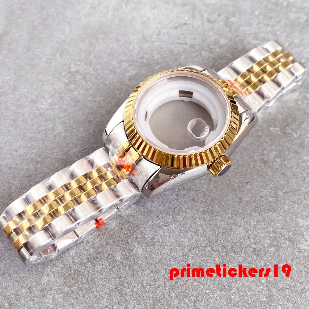 Lady’s 31mm Watch Case Sapphire Fit NH05 NH06 Wristwatch Mod Parts Silver Golden