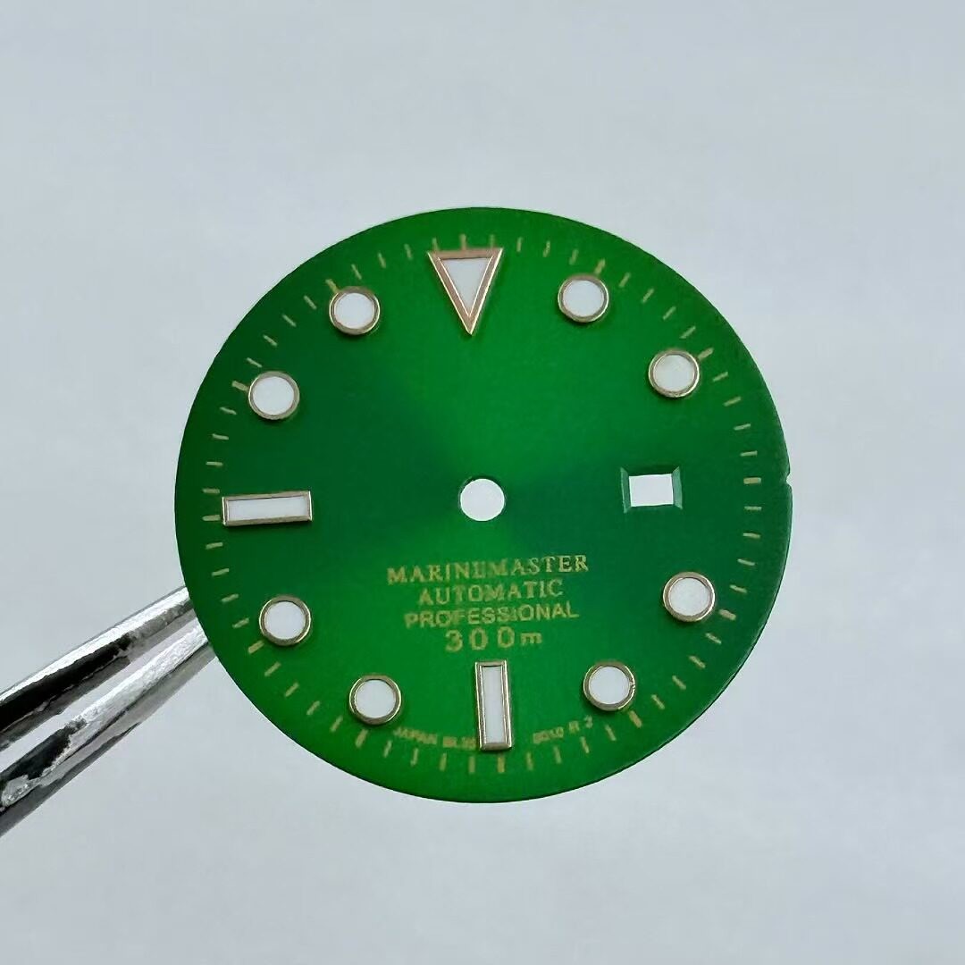 24.5mm Watch Dial Green Luminous For NH05 Movement Watch Parts
