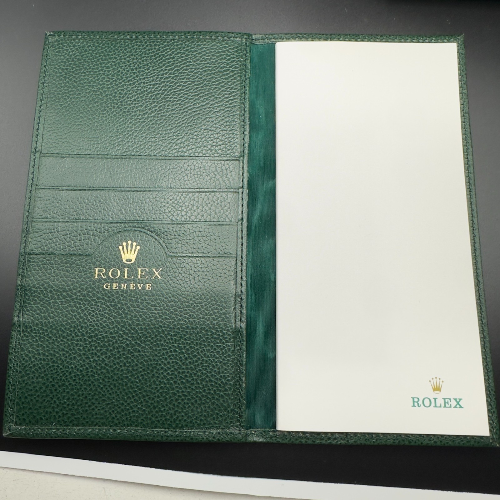 Vintage Rolex breast pocket long wallet or checkbook slot notepad New Old Stock