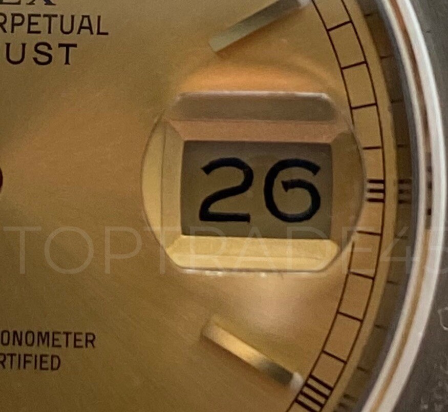 AFTERMARKET Open 6 & 9 Rolex 3135 Champagne Date Disc Serifs Wheel Vintage 3175