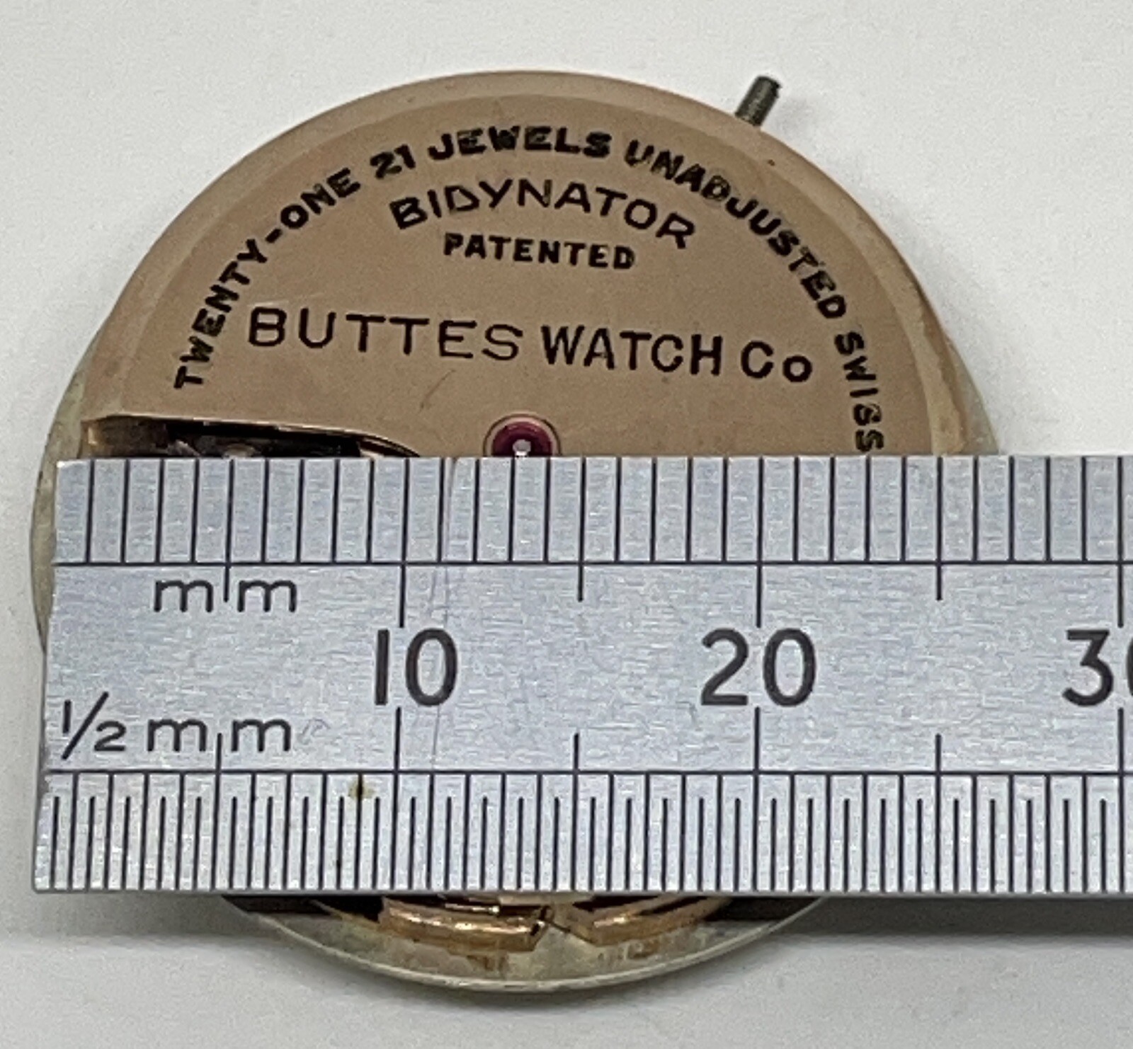 BWC AUTOMATIC MOVEMENT/BUTTES WATCH CO 21 Jewels Incabloc Swiss Runs