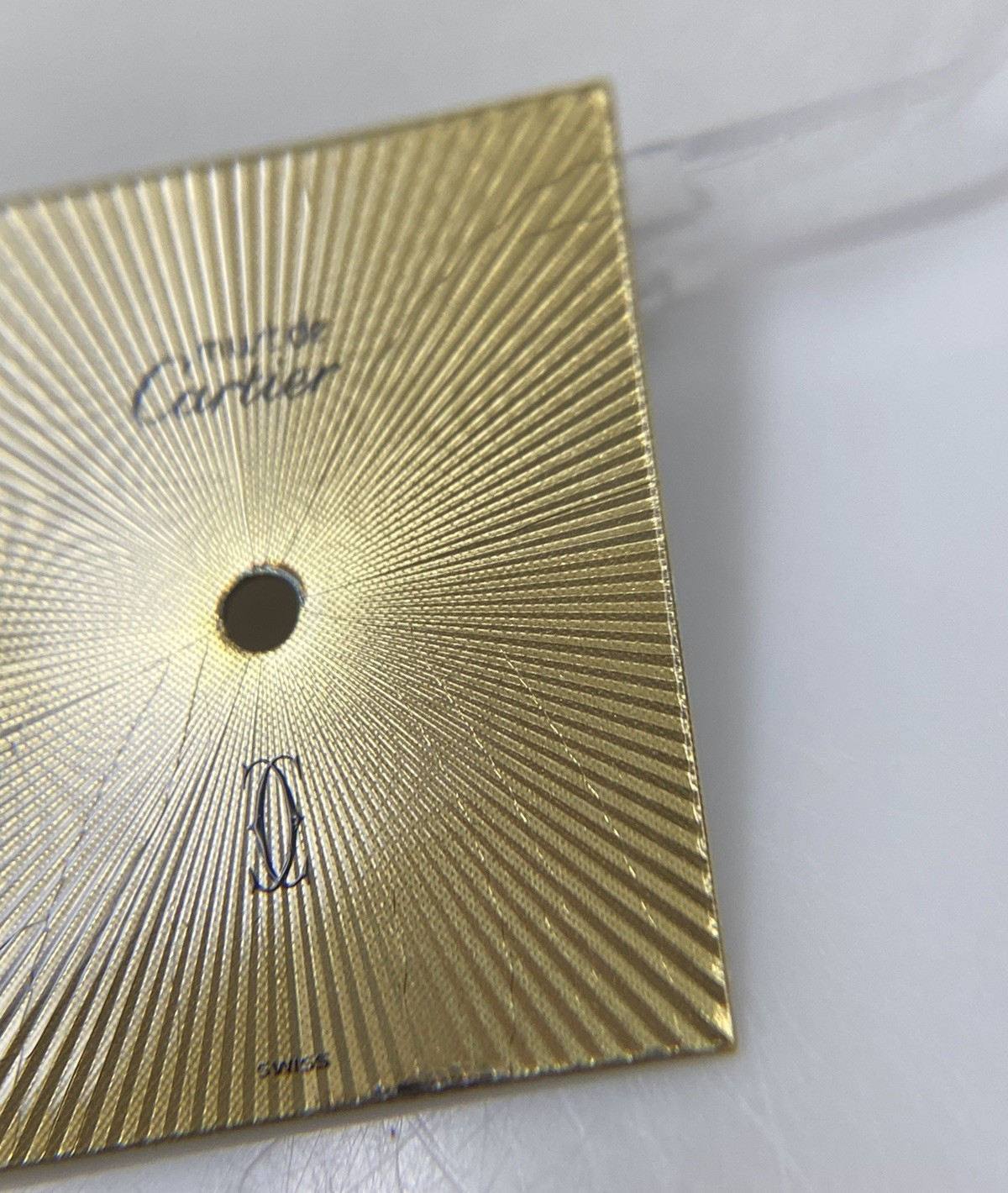 Original Cartier Must De Cartier GM Tank Cal. 78 (ETA 2512) Gold Sunburst Dial