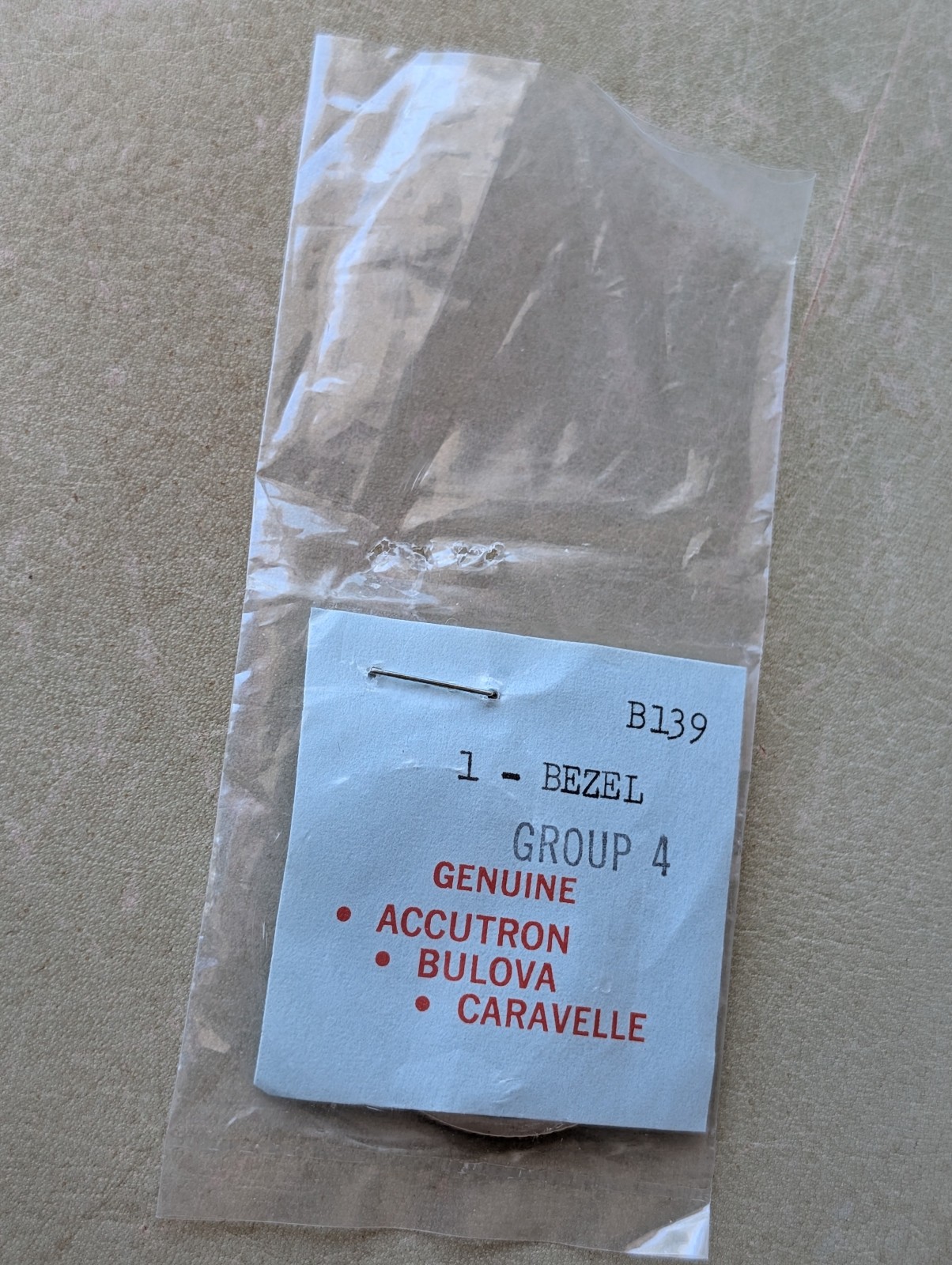 Vintage 1960’s Caravelle Sea Hunter Diver ‘B139’ Bezel/Insert FOR 637 CASES ONLY