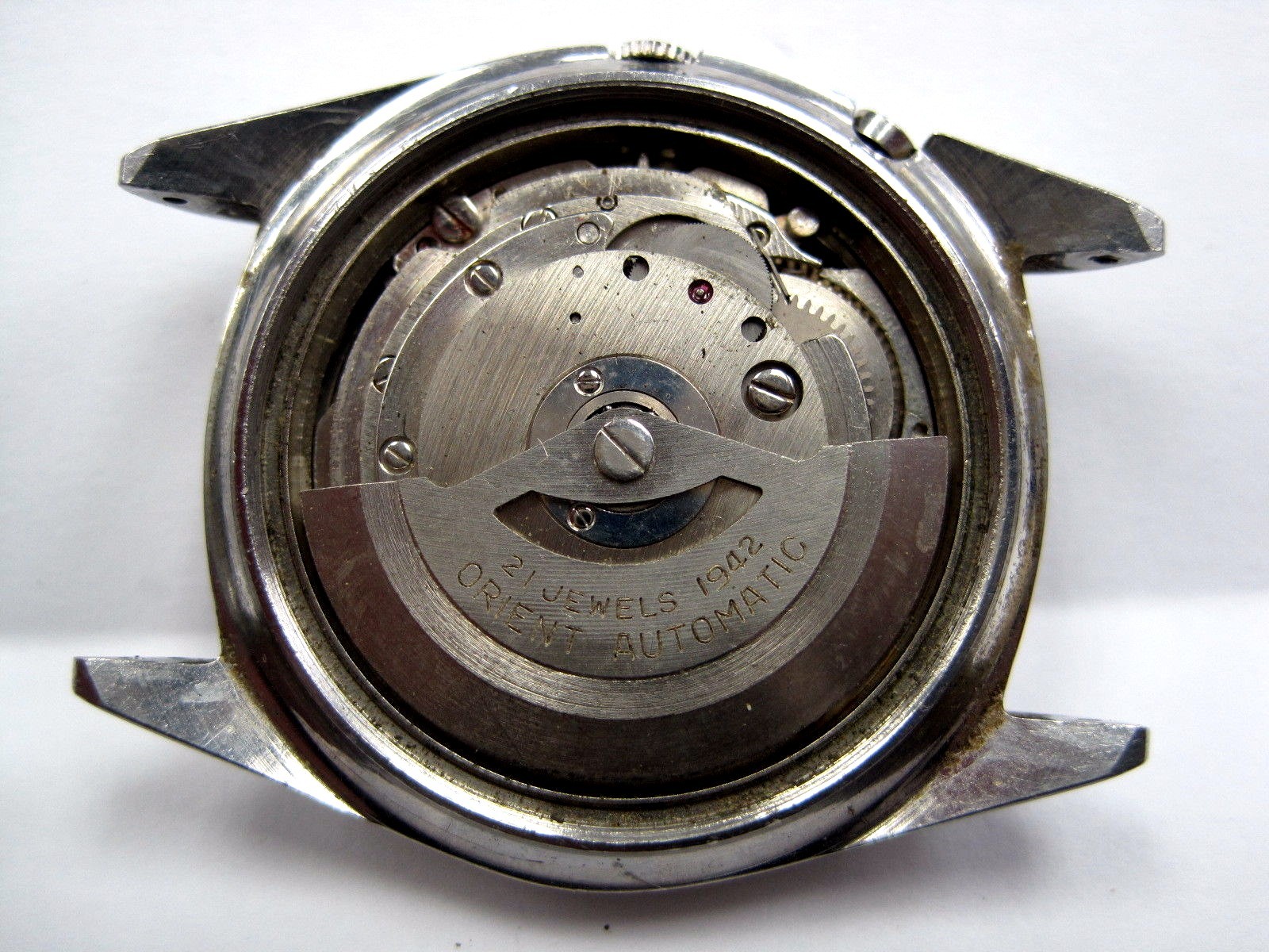 Vintage Gents Orient Auto/Day/Date Stainless Steel Watch. 21 jewels. #9011