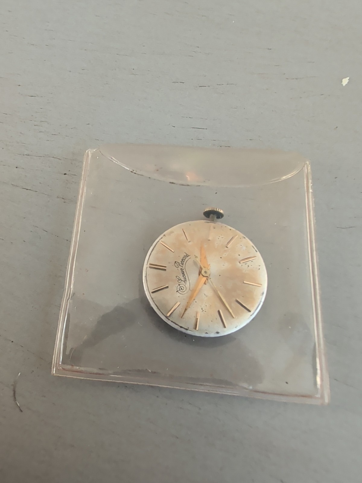 Lucien Picard Watch Movement Swiss 17 Jewel AXU 24mm Gold Dial Ticking