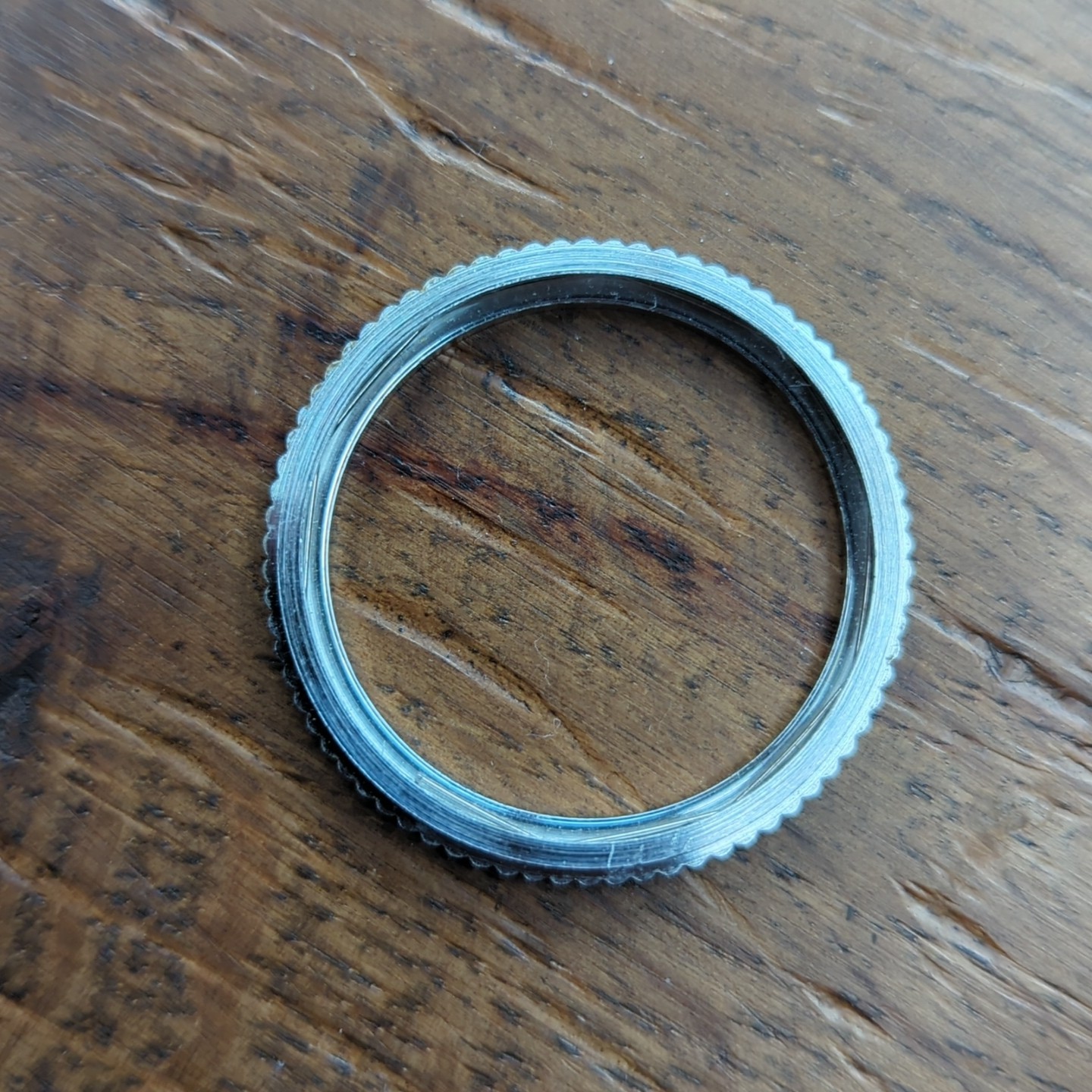 1960s Silver Divers Watch Bezel 35.5mm NOS Part (Y7)