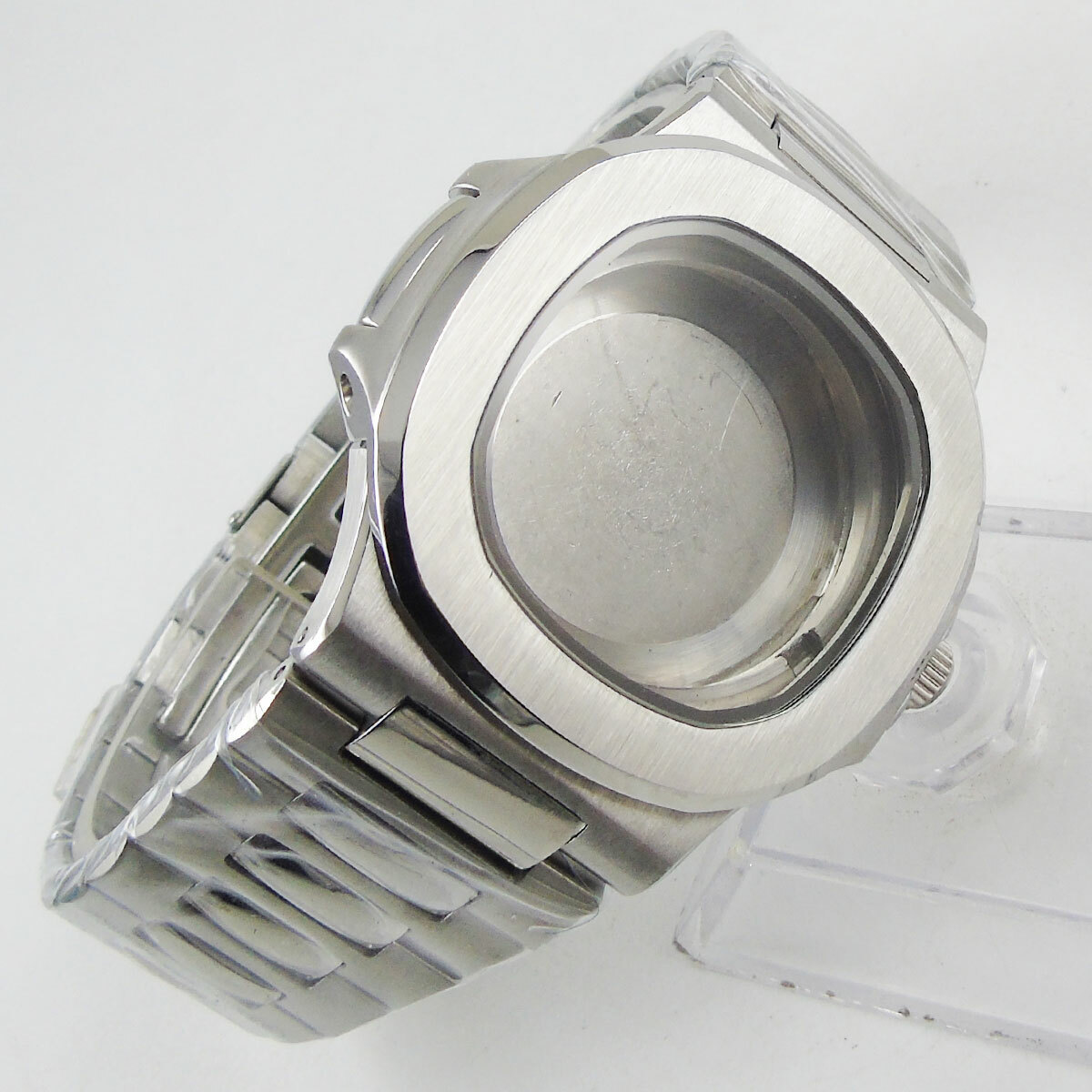 39mm Square Stainless Steel Watch Case Sapphire Glass For MIYOTA 8215 821A ETA