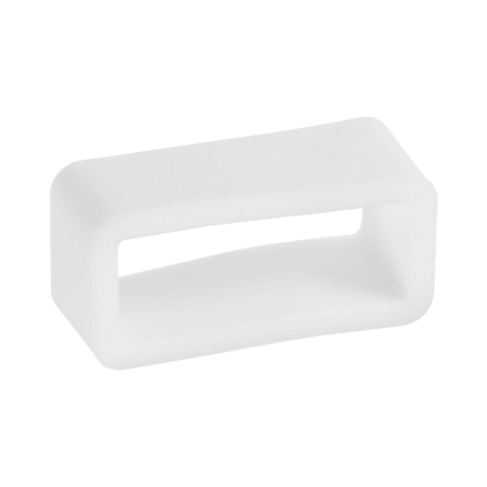 Watch Band Strap Loops Silicone for 16mm Width Watch Band, White 4 Pcs