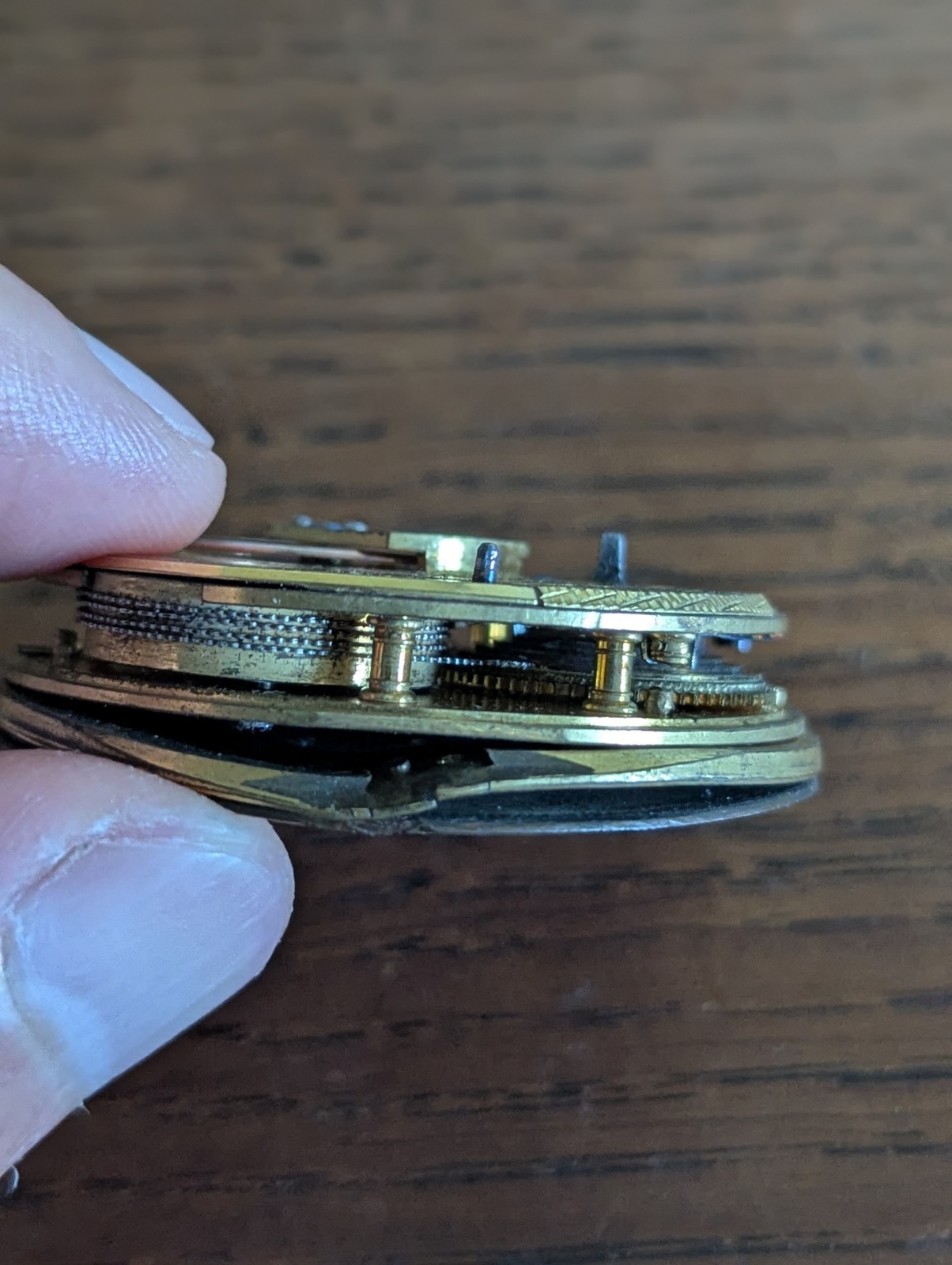 W Moorehouse Liverpool Fusee Pocket Watch Movement to Restore, Good Bal #S675